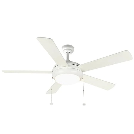 Westgate 52in White Finish 5-Blade Ceiling Fan & Light, 20W, 3000K/4000K/5000K WFL-113-PC-5B-52-MCT-WH-WH